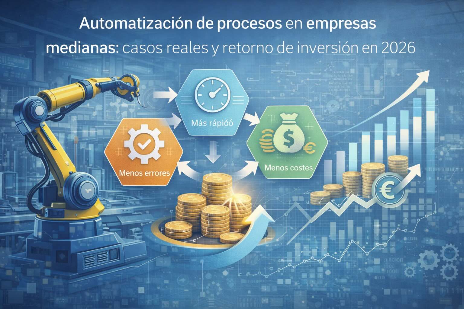 Automatización de procesos en empresas medianas casos reales y retorno de inversión en 2026